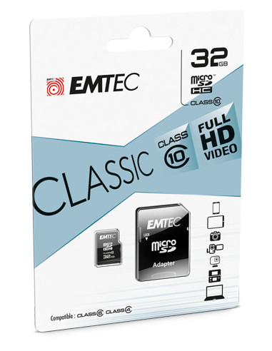 Emtec ECMSDM32GHC10CG memoria flash 32 GB MicroSD Clase 10