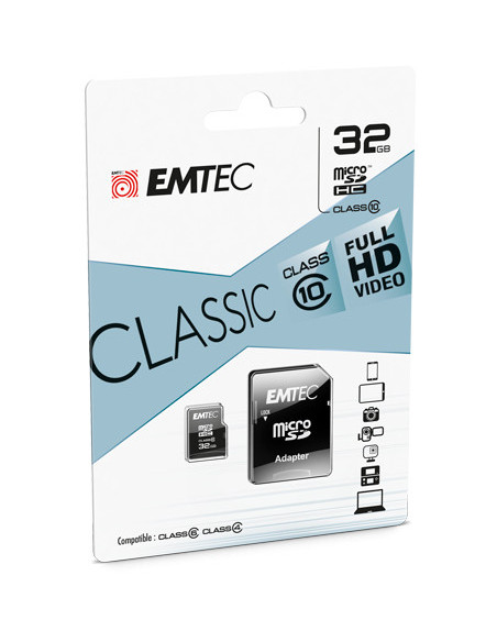 Emtec ECMSDM32GHC10CG memoria flash 32 GB MicroSD Clase 10