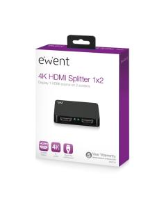 MINI SPLITTER DIVISOR 4K 60 HZ. HDMI 1x2 EW3720