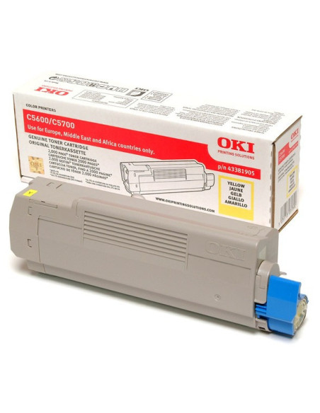 OKI 43381905 cartucho de tóner 1 pieza(s) Original Amarillo