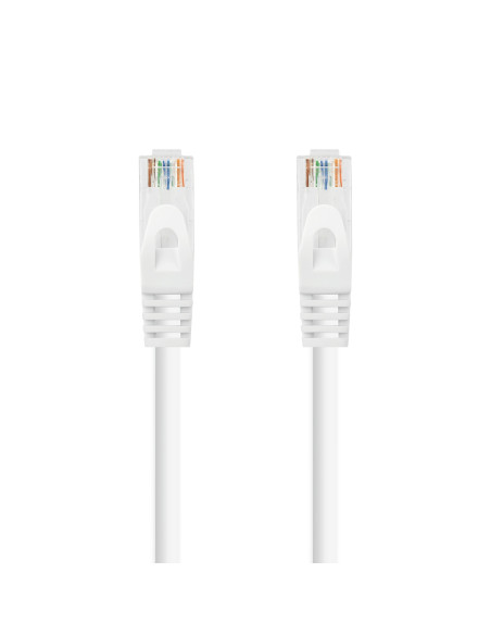 Nanocable Cable de red latiguillo RJ45 LSZH Cat.6A UTP AWG24, Blanco, 1.0m