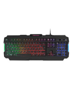 Mars Gaming MRK0FR, Teclado Gaming, Iluminación RGB Rainbow, Antighosting, Idioma Francés