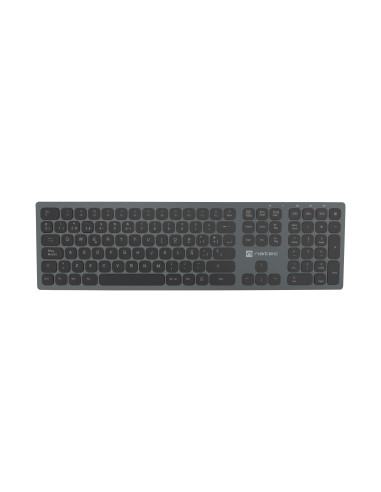 NATEC NKL-1830 teclado Universal RF Wireless + Bluetooth QWERTY Español Negro, Gris