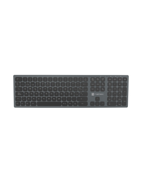NATEC NKL-1830 teclado Universal RF Wireless + Bluetooth QWERTY Español Negro, Gris