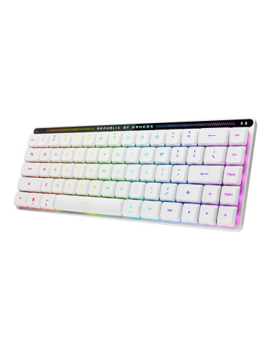 ASUS 90MP03EC-BKSA10 teclado Juego USB + RF Wireless + Bluetooth Blanco