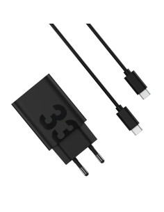 Motorola TurboPower 33W Auriculares, Auriculares, Teléfono móvil, Smartphone Negro Corriente alterna Carga rápida Interior