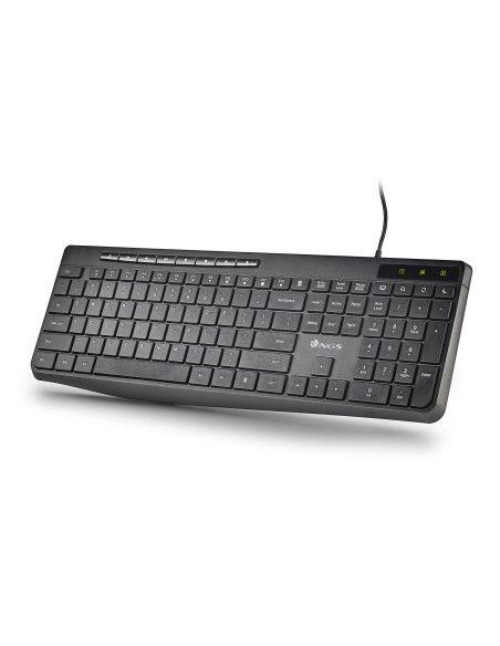 NGS SPECTRA (QUERTY, ES) teclado Hogar   Oficina USB QWERTY Español Negro