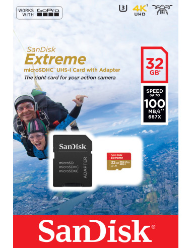 SanDisk Extreme 32 GB MicroSDHC UHS-I Clase 10