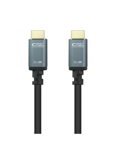 Nanocable Cable HDMI 2.1 IRIS 8K A M-A M, Negro, 1.5 m