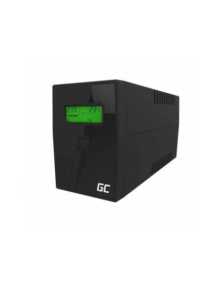 Green Cell UPS01LCD sistema de alimentación ininterrumpida (UPS) Línea interactiva 0,6 kVA 360 W 2 salidas AC