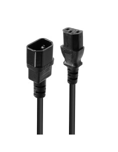 Lindy 30320 cable de transmisión Negro 0,5 m C14 acoplador C13 acoplador
