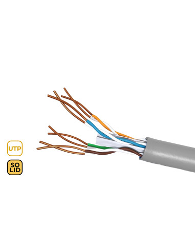 Phasak Bobina de Cable de Red Cat.6 UTP Sólido AWG23 CCA 305M - PHR 6302