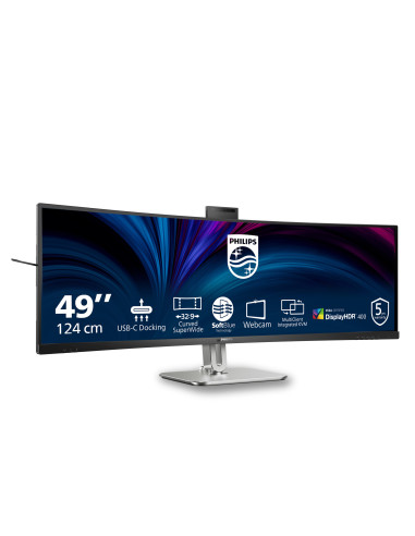 Philips 49B2U6900CH 00 pantalla para PC 124 cm (48.8") 5120 x 1440 Pixeles Dual QHD LCD Negro