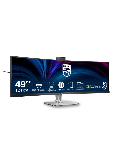 Philips 49B2U6900CH 00 pantalla para PC 124 cm (48.8") 5120 x 1440 Pixeles Dual QHD LCD Negro