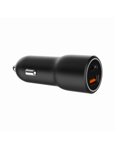 Gembird TA-UC-AC2PDQC38-CAR-01 cargador de dispositivo móvil Universal Negro Encendedor de cigarrillos Carga rápida Auto