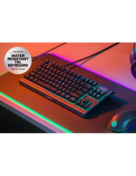 Steelseries APEX 3 TKL teclado Juego USB QWERTY Inglés de EE. UU. Negro