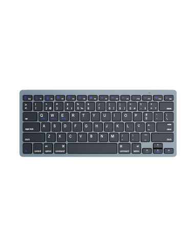 Ewent EW3120 teclado Universal Bluetooth QWERTY Portugués Negro, Gris