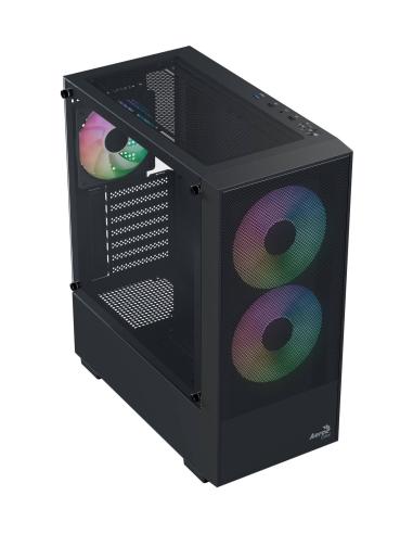 Aerocool B508A Flow ARGB Cristal Templado Negra
