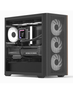 Aerocool D301A Mini Tower Negro, Madera