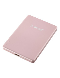 Intenso MW5000 Batería Externa Magnética 5000 mAh – Compatible con MagSafe, Carga Inalámbrica 15W, USB-C PD 20W, Delgada y