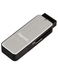 Hama 123900 lector de tarjeta USB 3.2 Gen 1 (3.1 Gen 1) Negro, Plata