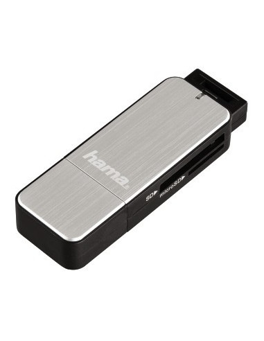 Hama 123900 lector de tarjeta USB 3.2 Gen 1 (3.1 Gen 1) Negro, Plata