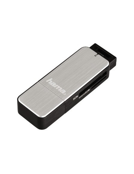 Hama 123900 lector de tarjeta USB 3.2 Gen 1 (3.1 Gen 1) Negro, Plata