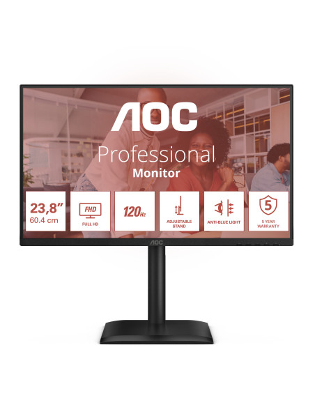 AOC E4 24E4CV pantalla para PC 60,5 cm (23.8") 1920 x 1080 Pixeles Full HD LED Negro