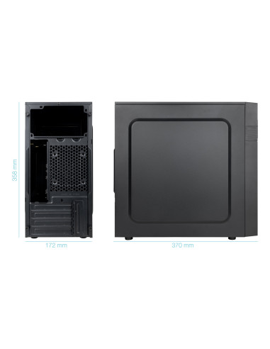TooQ Caja Minitorre Micro-ATX “ISOBOX ULTRA”, Negra