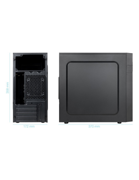 TooQ Caja Minitorre Micro-ATX “ISOBOX ULTRA”, Negra