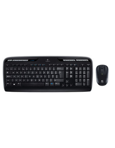 Logitech Wireless Combo MK330 teclado Ratón incluido Oficina USB QWERTY Internacional de EE.UU. Negro