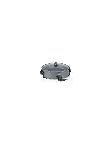 PAELLERA ELÍ‰CTRICA HAEGER GOURMET 42 1500W ANTI-ADHERENTE TAPA VIDRIO CON RESPIRADOR GR-042.011A