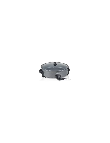 PAELLERA ELÍ‰CTRICA HAEGER GOURMET 42 1500W ANTI-ADHERENTE TAPA VIDRIO CON RESPIRADOR GR-042.011A