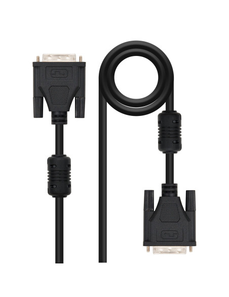 Nanocable 5m DVI DVI cable DVI Negro