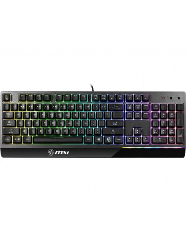 MSI Vigor GK30 teclado Juego USB QWERTY Español Negro