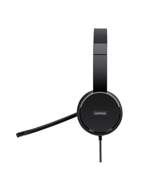 Lenovo 4XD0X88524 auricular y casco Auriculares Alámbrico Diadema Oficina Centro de llamadas Negro