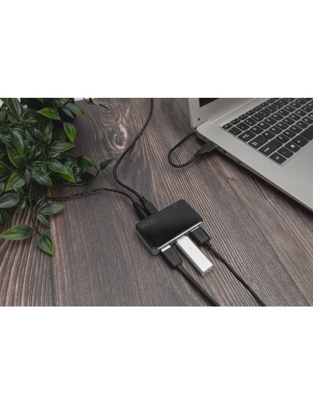 Digitus Concentrador USB 2.0 de 4 puertos