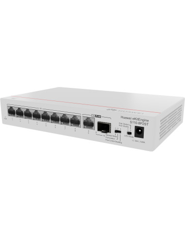 HUAWEI eKit S110 Series S110-8P2ST No administrado L2 Gigabit Ethernet (10 100 1000) Energía sobre Ethernet (PoE) Gris