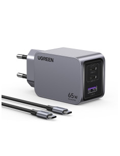 Ugreen 25871 cargador de dispositivo móvil Universal Gris Corriente alterna Carga rápida Interior 2