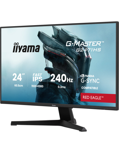 iiyama G-MASTER G2471HS-B1 pantalla para PC 60,5 cm (23.8") 1920 x 1080 Pixeles Full HD Negro