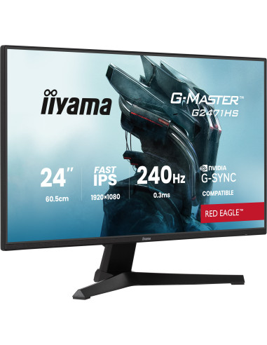iiyama G-MASTER G2471HS-B1 pantalla para PC 60,5 cm (23.8") 1920 x 1080 Pixeles Full HD Negro