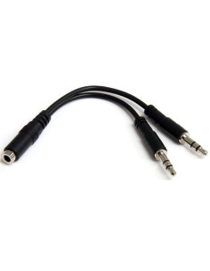 StarTech.com Adaptador Divisor de Auriculares 2x Mini-Jack 3,5mm 3 pines a Mini-Jack 4 pines