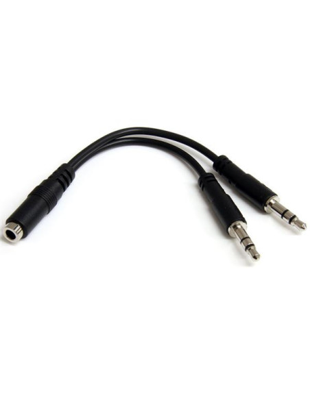 StarTech.com Adaptador Divisor de Auriculares 2x Mini-Jack 3,5mm 3 pines a Mini-Jack 4 pines