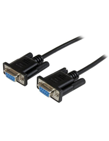 StarTech.com Cable de 1m Nulo de Módem Serie RS232 DB9 - Hembra a Hembra - Color Negro