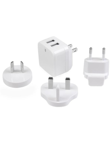 StarTech.com Cargador de Pared USB de 2 Puertos para Tablets Smartphones - Cargador Blanco de Alta Potencia para Viajes