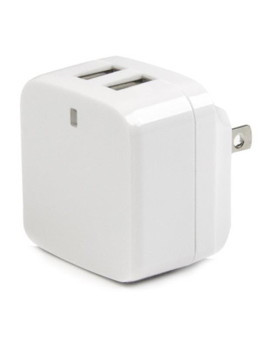 StarTech.com Cargador de Pared USB de 2 Puertos para Tablets Smartphones - Cargador Blanco de Alta Potencia para Viajes