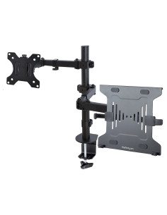 StarTech.com Brazo Soporte Ajustable para Monitor con Bandeja VESA para un Ordenador Portátil de 4,5kg y una Pantalla de hasta