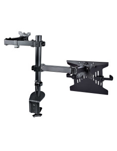 StarTech.com Brazo Soporte Ajustable para Monitor con Bandeja VESA para un Ordenador Portátil de 4,5kg y una Pantalla de hasta 2