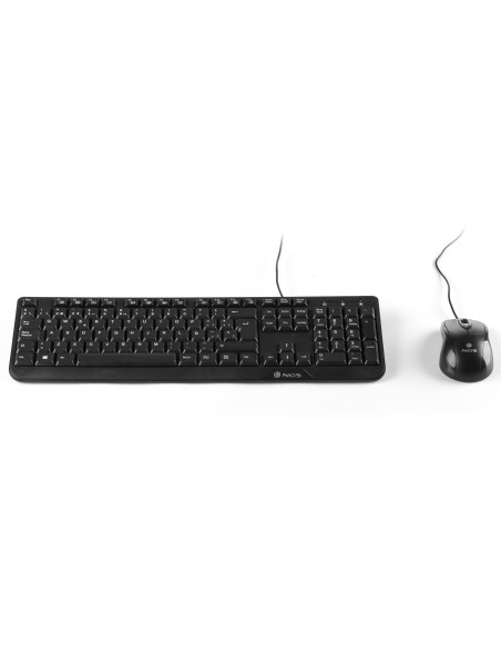 NGS Cocoa Kit, QWERTY, PT teclado Ratón incluido Universal USB Portugués Negro
