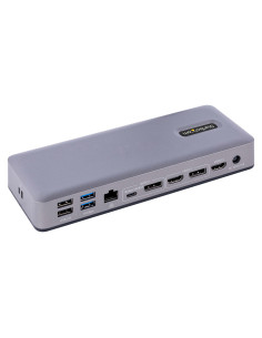 StarTech.com Docking Station USB-C 4K30 Triple  4K60 Doble - Modo Alt DP DP HDMI - Hub USB de 7 Puertos - PD 3.0 - GbE - Audio 2
